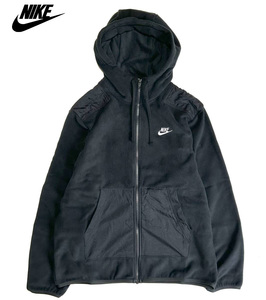 【新品】ナイキ ウインター フリース フルジップ フーディー【010:黒】XL NIKE NSW スウェット パーカー トレ ジム
