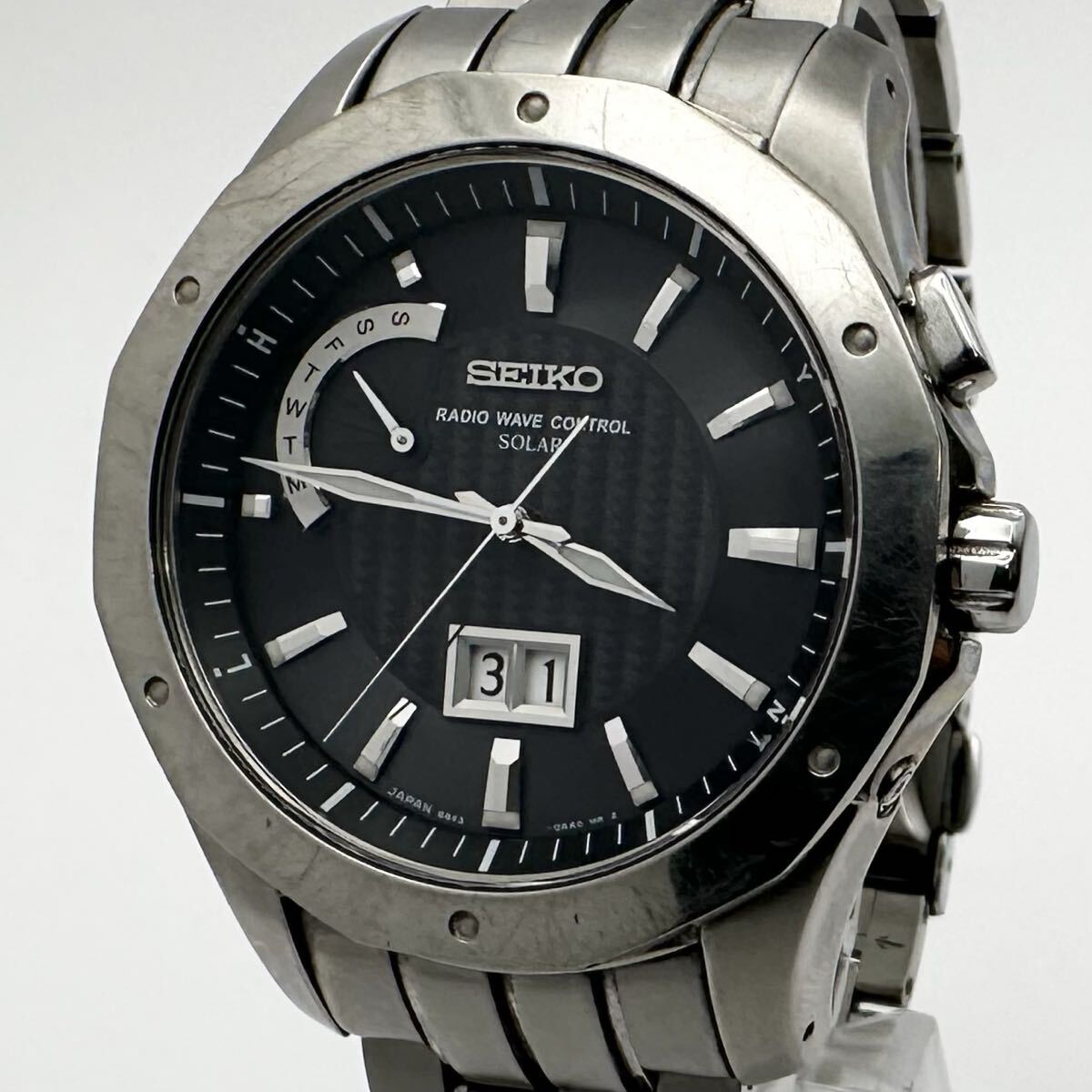 SEIKO/ スピリット・ ビッグデイト/8B43-0AB0/電波ソーラー SEIKO/ スピリット・ ビッグデイト/8B43-0AB0/電波ソーラー 楽天