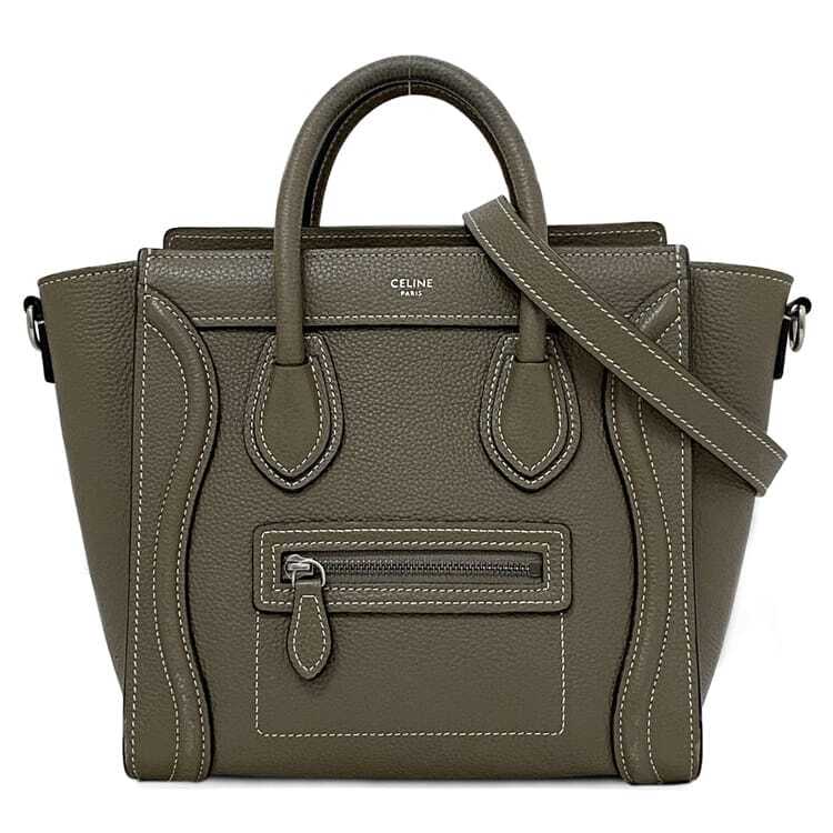 セリーヌ ショルダーバッグ ラゲージ ナノショッパー f-22196 ベージュ 