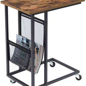 コの字型デザイン 収納バッグ キャスター付き サイドテーブル