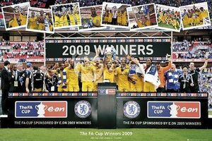 Chelsea FA cup 2009 победа память постер