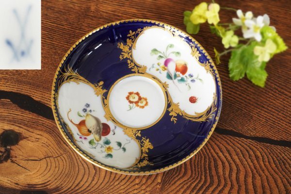 マイセン　陶板　ブルーフラワー マイセン プレート□ブルーフラワー ディナープレート 皿 4枚
