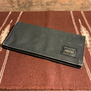ポーター 吉田カバン スモーキー 二つ折り 長財布 ブラック チャコール コーデュラダック PORTER YOSHIDA SMOKY LONG WALLET BLK
