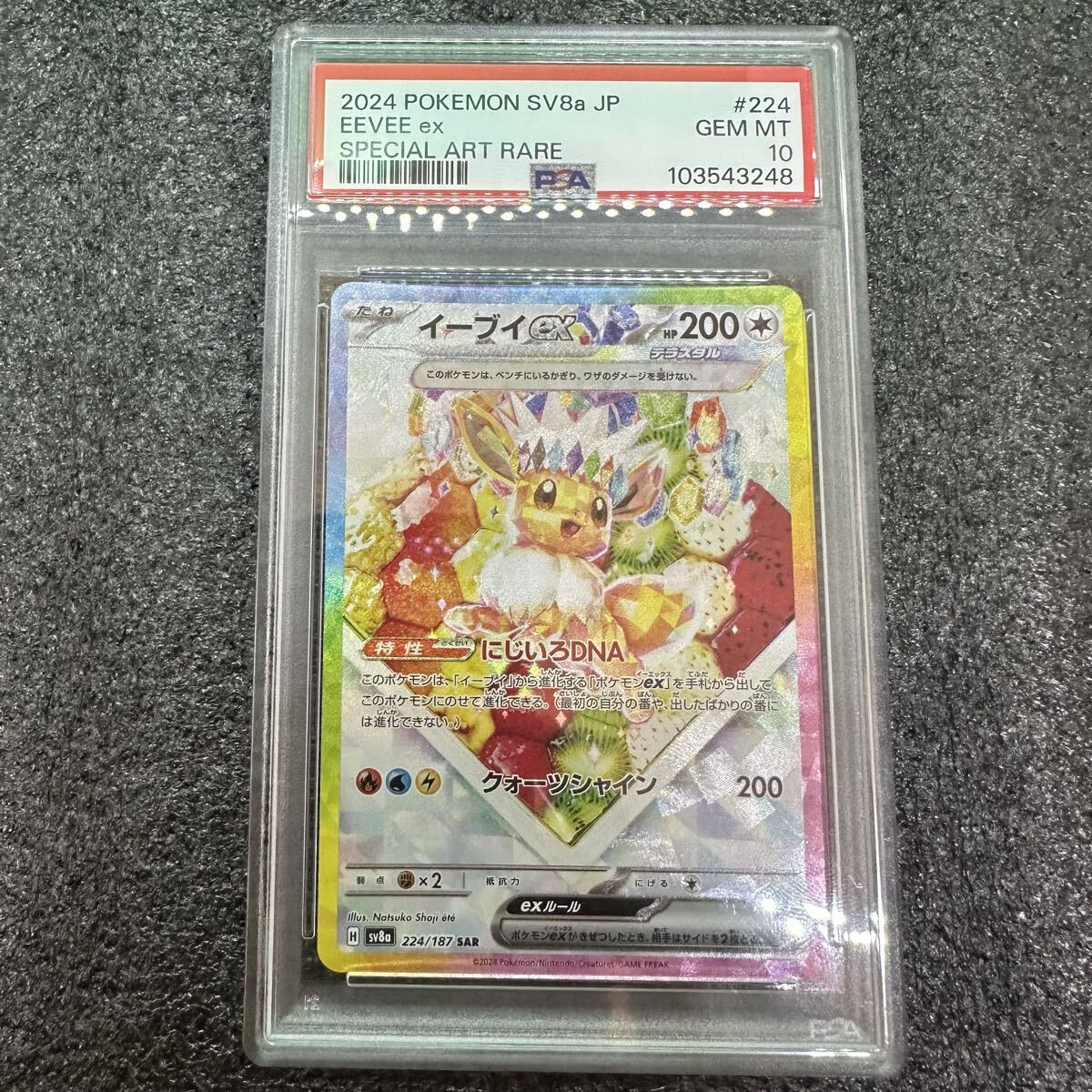 2024 ポケモン イーブイ ex PSA10 スペシャルアート PSA10 ポケモンカード SAR イーブイex 224/187 美品 鑑定品 2024