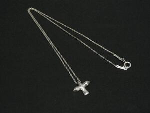 1円 ■美品■ TIFFANY&Co ティファニー エルサペレッティ バードクロス SV925 ネックレス ペンダント アクセサリー シルバー系 FH9982