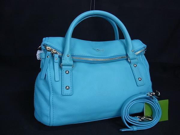 【極美品】　未使用級　kate spade ケイトスペード　ハンドバッグ　ブルー Yahoo!オークション -「ケイトスペード バッグ レザー ブルー