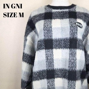 IN GNI インジーニ チェック柄 ニット セーター ゆったり 人気アイテム