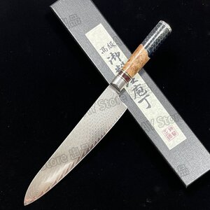 Кухонный нож Goshu Кухонный нож Sashimi Кухонный нож De-aberge Японский кухонный нож Односторонний подлинный китайский кухонный нож Кухонный нож Nanakiri Кухонный нож с тонким лезвием Кухонный нож Лезвие из нержавеющей стали 370 мм Длина лезвия 24 см Толщина лезвия 2 мм bhw0235