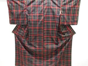 ys7554266; Sohsou плед Yonezawa pongee Ансамбль кимоно [KIMONO