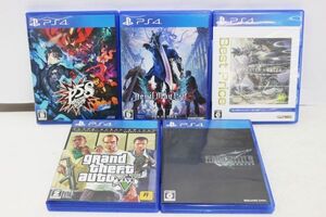 I929H 040 SONY PS4ソフト ペルソナ5 スクランブル ザ ファントム ストライカーズ 他 まとめて 計5本セット 現状品 ジャンク