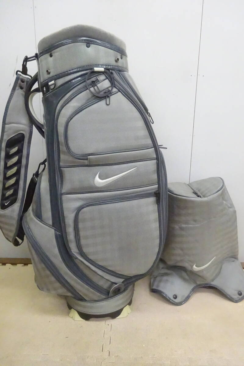 【中古品・希少モデル】NIKE プレミアム キャディバッグ 黒×グレー 軽量◎ 中古品・希少モデル】NIKE プレミアム キャディバッグ 黒×グレー
