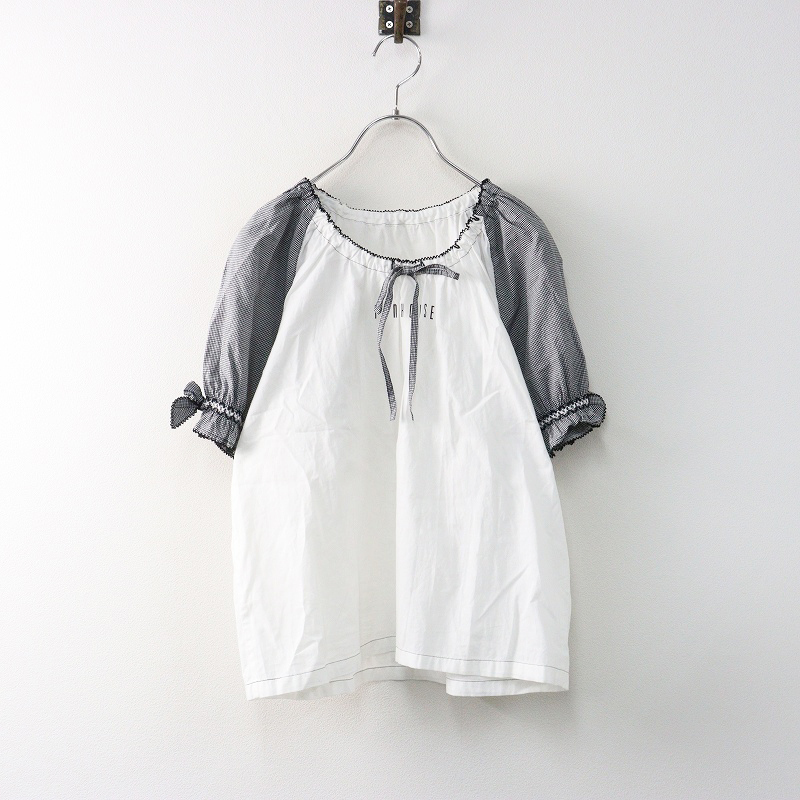 【極美品】PINK HOUSE 長袖ブラウス ブラック ピコフリル リボン 赤リボン&ピコフリルオーバーブラウス - ピンクハウス通販