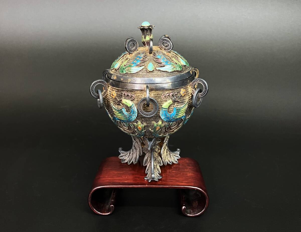 新品　未使用　香炉　925銀製　透かし　鳳凰蓋 2025年最新】Yahoo!オークション -香炉(銀製)の中古品・新品・未