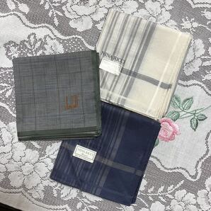 お値下げ 送料無料 ダンヒル ニナリッチ メンズハンカチ3枚セット♪♪ ブランドハンカチ 素敵なメンズに 紳士用