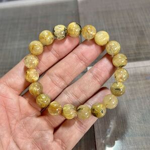 金運強 太陽放射ルチルブレスレット ヘマタイト ルチルクォーツ 2-6 ゴールドルチルブレスレット