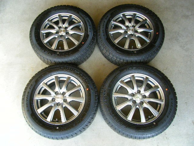 送料込み☆バリ山ダンロップスタッドレス☆195/65R15☆プリウス・ウィッシュ バリ山スタッドレス4本セット195/65R15プリウスウィッシュ 綺麗