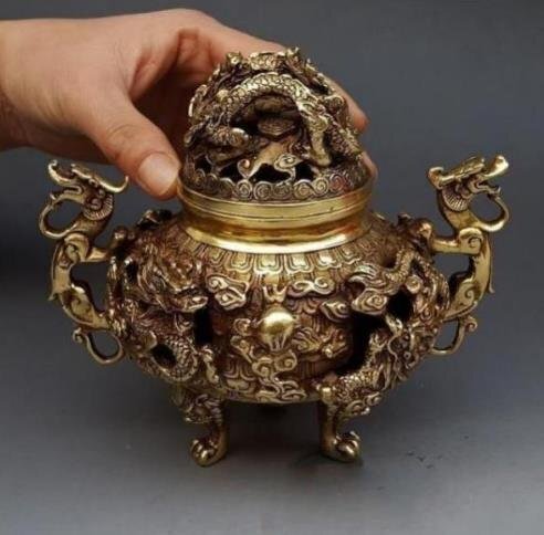 九転乾坤時来運転香炉 銅器 文房具 茶道具 重厚 極細工 工芸品 美術品 置物 九転乾坤時来運転香炉 銅器 文房具 茶道具 重厚 極細工 工芸品 美術