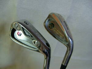 Wilson NC6 アイアン 3番(純正スチールR)、Wilson ウィルソン キラーホエール BRASS 4INSERT(純正カーボンR)2本セット ヤマト140