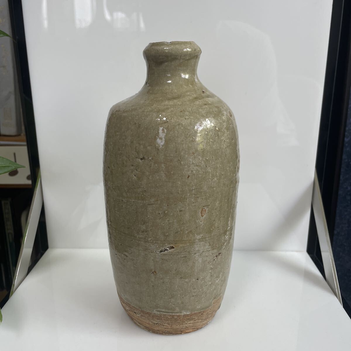 瀬戸焼　古瀬戸　二光造　三耳花入　C　7056 瀬戸焼 古瀬戸 二光造 三耳花入 C 7056