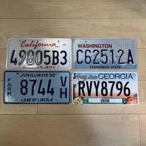 州違い4枚セットアメリカナンバープレート ライセンスプレート検)アメリカ雑貨ガレージ雑貨アメ車シボレーダッジフォード店舗什器8