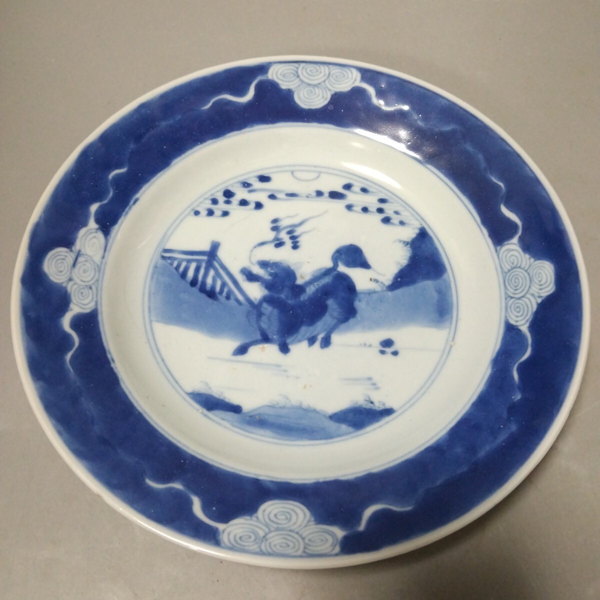 道八 染付 皿 骨董 アンティーク 5枚 道八 染付 皿 骨董 アンティーク 5枚 道八 染付 皿 骨董