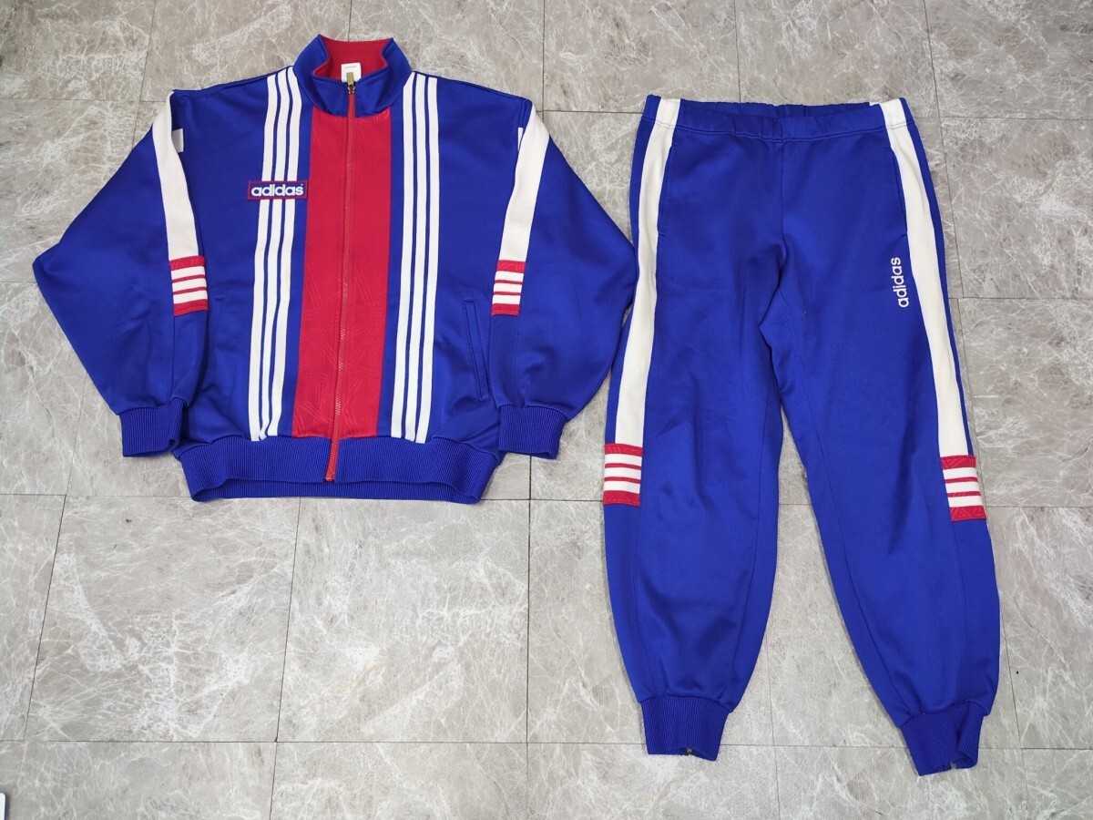 90s ビンテージ アディダス デサント製 トラックジャージ セットアップ 80s アディダス デサント製 トラックジャケット セットアップ
