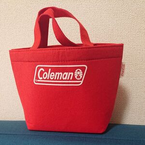 セール即決1円 赤  非売品  コカ・コーラ  Coleman フェルトトート  コカコーラ トートバッグ 未使用