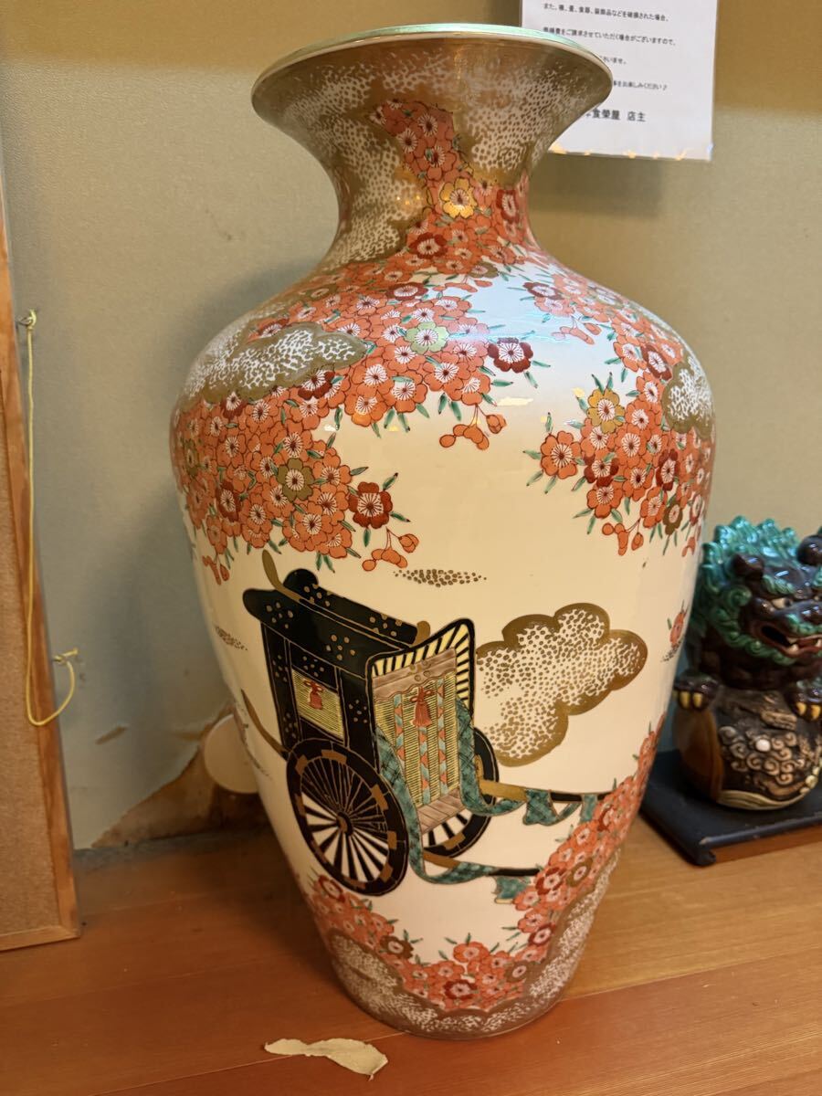 大壺　 飾壺　花瓶　 骨董品　アンティーク　古民家　背丈82cm　作者産地不明 大壺 飾壺 花瓶 骨董品 アンティーク 古民家 背丈82cm 作者産地