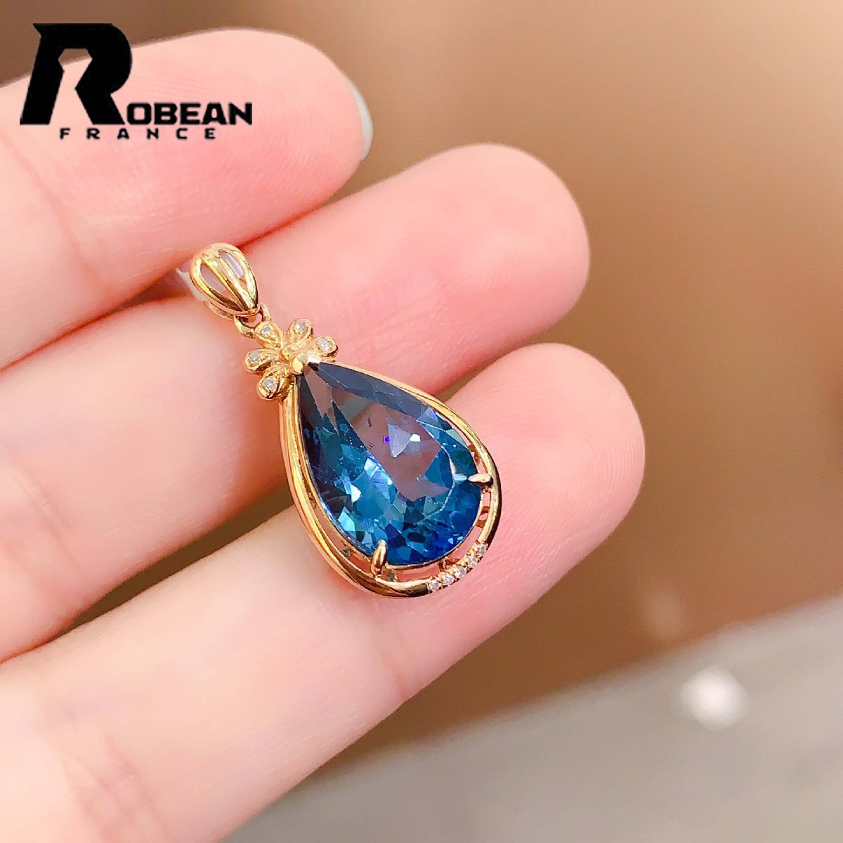 【新品・未使用品・シーブルートパーズ・ペンダントトップ】 ロンドンブルートパーズ ペンダントトップ（シルバー925）ハート