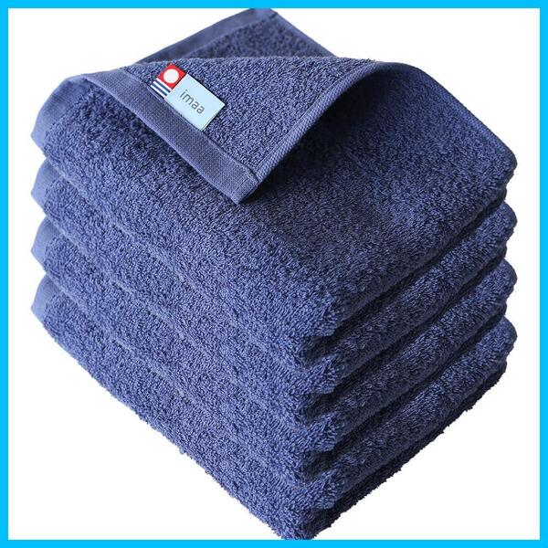 ふわふわ 薄手 4枚セット 吸水速乾 フェイスタオル 日本製 認定 綿100% 今治タオル 真空圧縮パック imaa(アイマ) ネ