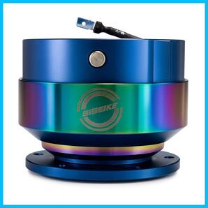 アルミ ステアリングボス コントロールハブ sound Ding アルマイト レンチン音鳴る クイックリリース (ブルー(ネオクロ