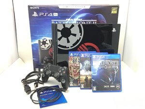 SONY プレイステーション4 Pro STAR WARS BATTLEFRONT II 限定版 1TB「CUHJ-10019」本体 ソフト付き 中古【UC100008】◎