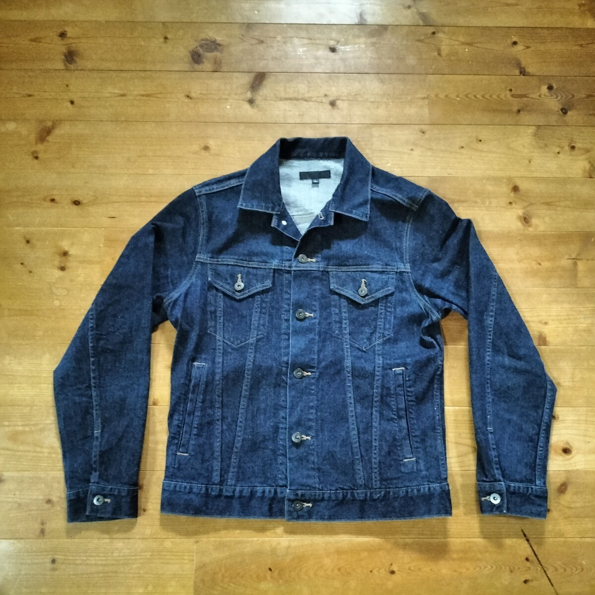 希少サイズ ユニクロ UNIQLO デニムジャケット Lサイズ 濃紺リーバイス 