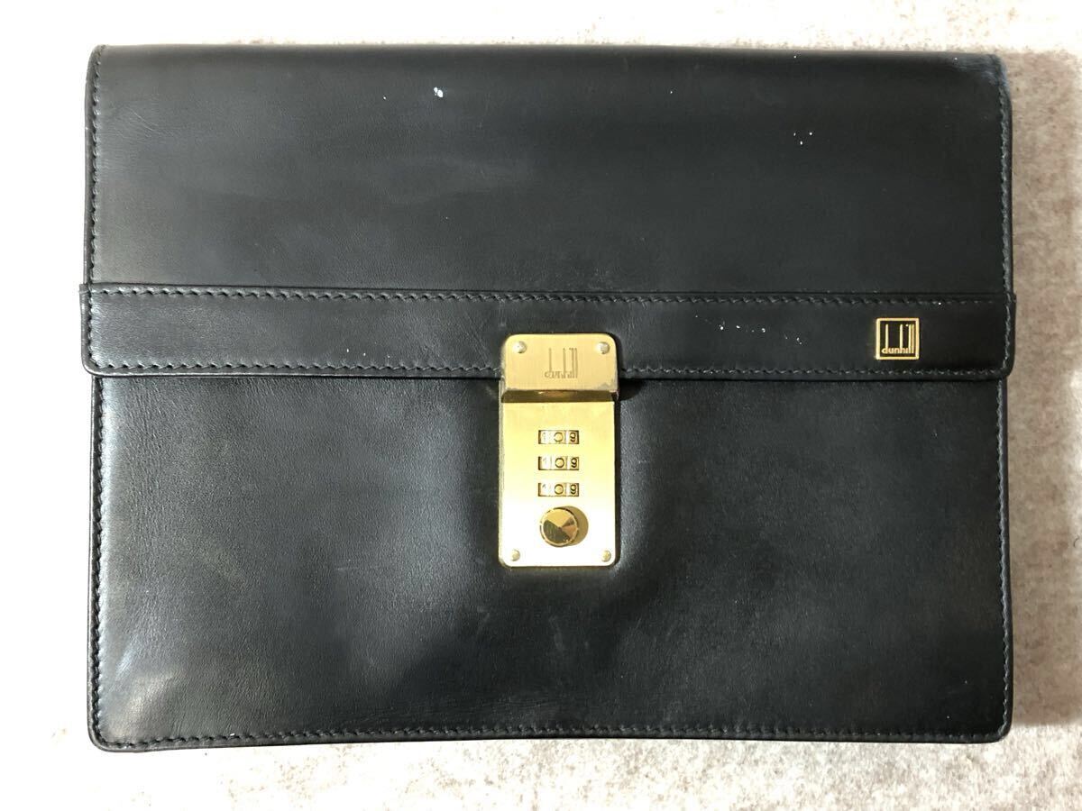 [ Junk ] dunhill Dunhill клатч кожа чёрный кодовый замок *. таблеток не возможно 