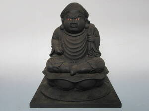 Буддийское искусство, деревянная статуя Дайкокутен, нефритовые глаза.