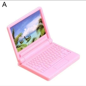 ミニチュア PC パソコン バービー リカちゃん 家電 オブジェ 飾り インテリア ドールハウス 人形 おままごと 玩具 おもちゃ ノーブランド