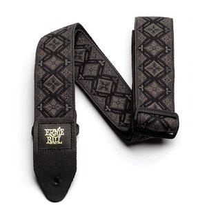 全国送料無料!ポストに投函・ERNIE BALL Classic Jacquard Guitar Strap/Bass Strap - Regal Black P04093 ジャカード織 ギターストラップ