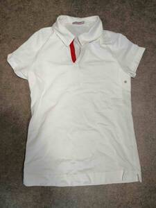 PRADA Prada Бело-красная рубашка-поло 100% хлопок