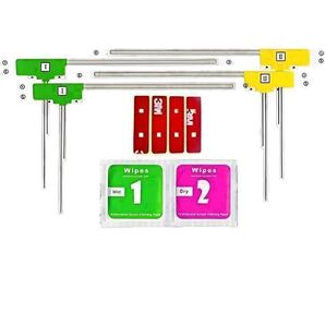 フルセグ4チューナー4アンテナ対応 左右2枚×2 計4枚 フィルムアンテナ L型