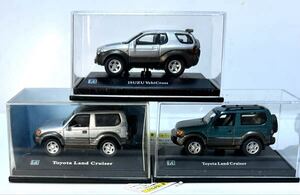 HONGWELL Cararama 1/72 Isuzu Beecross Toyota Land Cruiser (серебристый/зеленый) Всего 3 шт, почтовый перевод 410 иен.