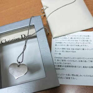 日本正規代理店/90s/Vintage★Christian Dior/ディオール★ドイツ製/16・23金/ハート リバーシブル ペンダント/ネックレス【K23/GOLD◆pKC5