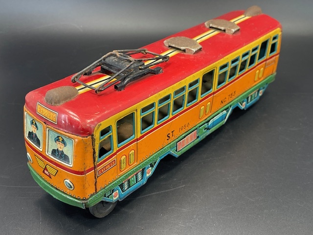 【当時物　美品】ブリキ　バス（トレーン製　フリクションモーター） Yahoo!オークション -「フリクション バス」(乗り物) (ブリキ)の