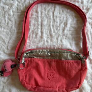 キプリング 切り替え ポーチ ショルダーバッグ カラフル ゴールド