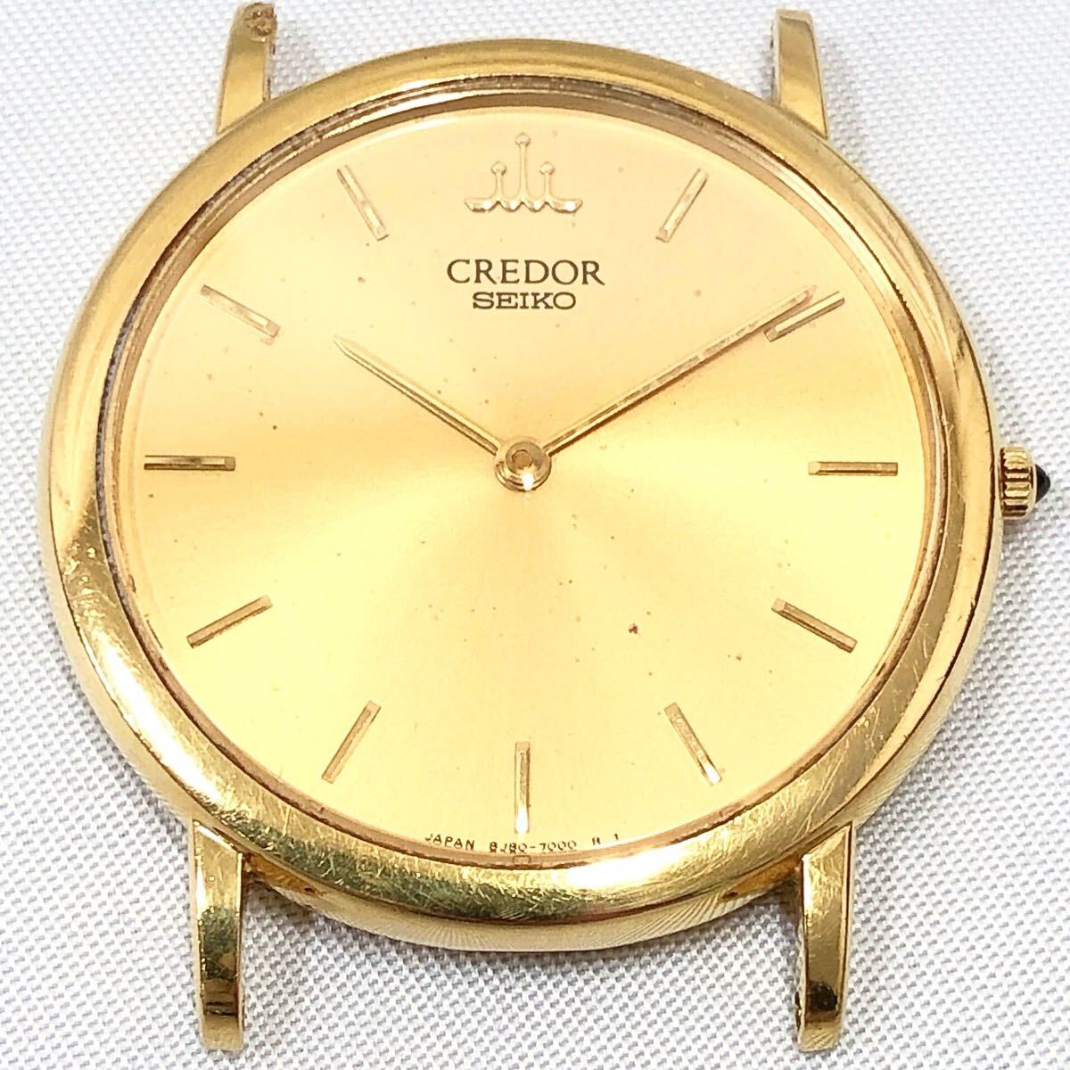 未使用【新品電池/稼働】セイコー クレドール 腕時計 メンズ ゴールド文字盤 未使用【新品電池/稼働】セイコー クレドール 腕時計 メンズ