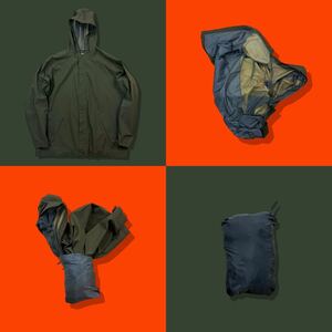 90s ランズエンド ゴアテックスパッカブルシェルジャケット オリーブ カーキ LANDS’ END GORE-TEX マウンテンパーカー オリーブ グリーン