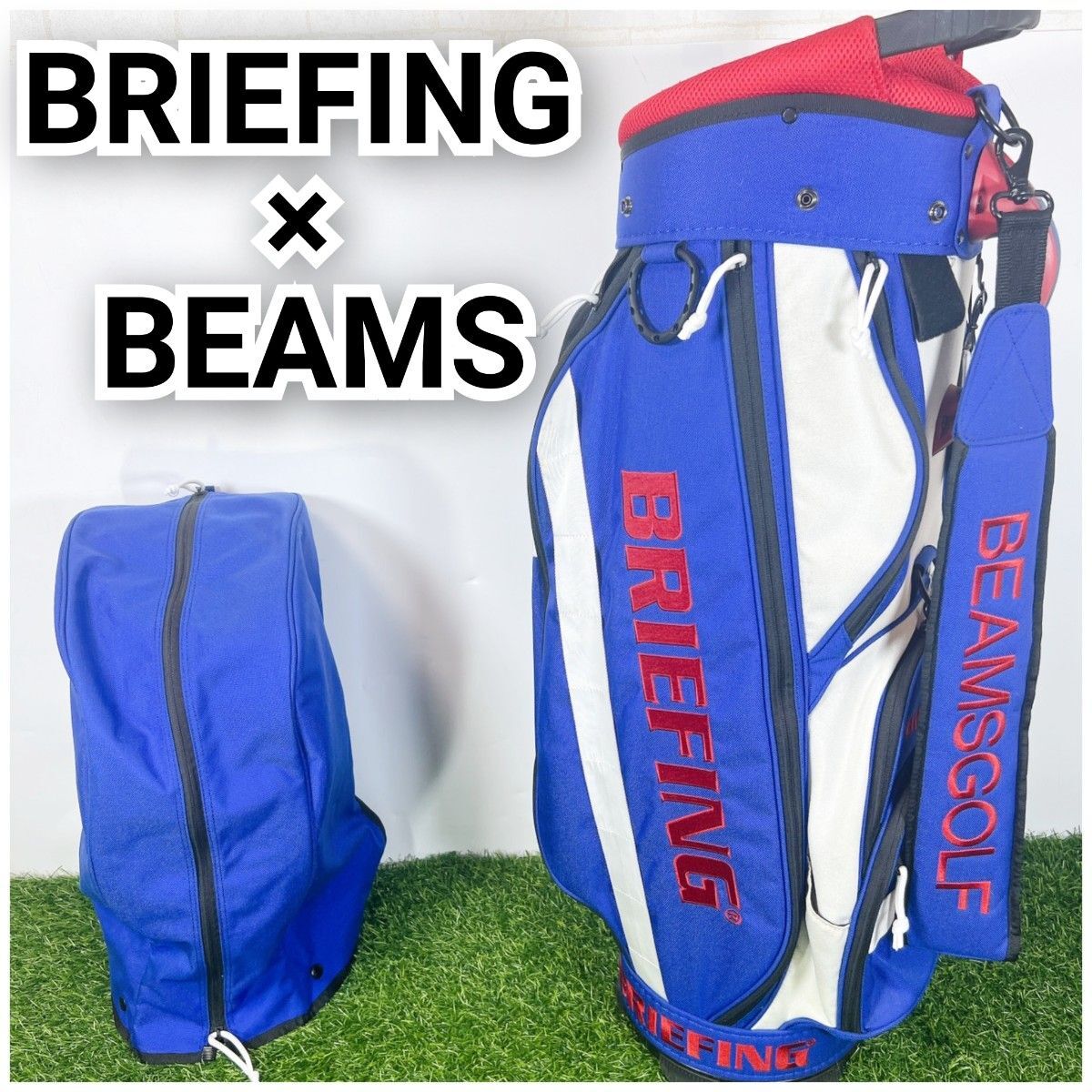 希少　美品　限定　ブリーフィング　ビームスゴルフ　ポーチ　ファイヤーオレンジ ビームスゴルフ サークルポーチ 81-65-0006-833（グレー