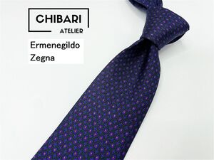 Ermenegildo Zegna Ermenegildo Zegna Dot Pattern Necktie Бесплатная доставка более 3 галстуков мужских Navy 1002199