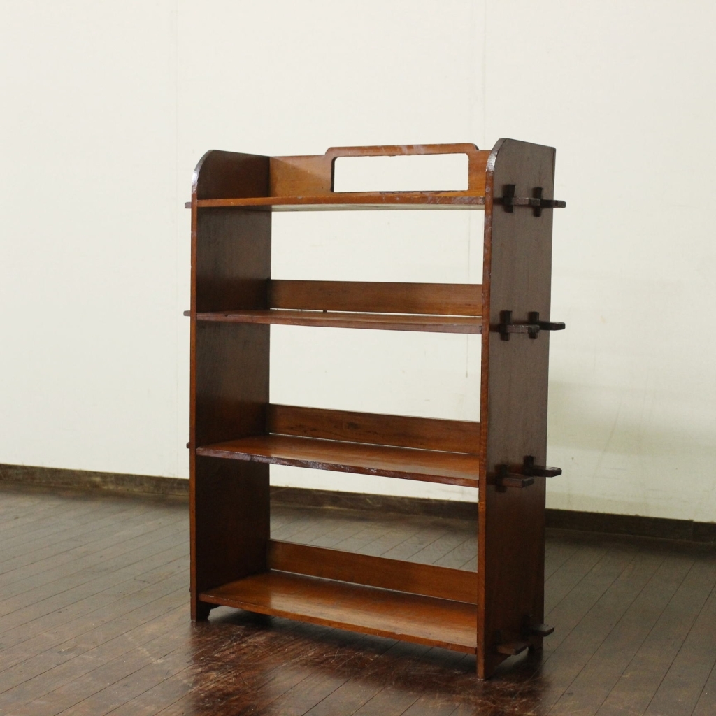 本棚　食器棚　本収納　昭和レトロ　アンティーク　ビンテージ　古民家　古民具 古い収納棚 収納 棚 木製 本棚 昭和初期 古家具 アンティーク