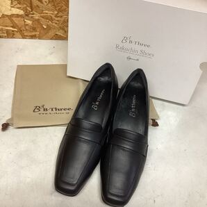 B-THREE レディース スクエアトゥ パンプス 23㎝ ブラック (ま43)