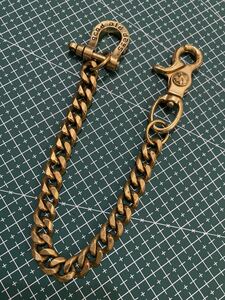 Латунь кошелек цепь плетеный старый автомобиль или винтажный мотоцикл байкер моды.